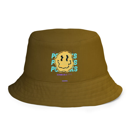 Smile You Are Online Bucket Hat / Reversible Mixed Design